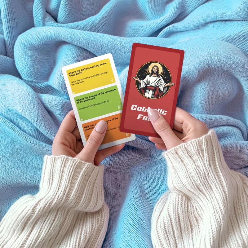 ZZBUY Catholic Bible Trivia Game Cards, Catholic Faith Game for