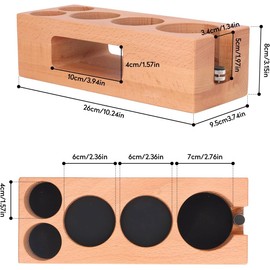 Generic Wood Coffee Tamper Station, Coffee Filter Tamper Holder Wooden Espresso Tamp Mat Portafilter Stand for Kitchen, Bar, Restaurant, Mat Stand Tamper Station Wooden Base for Cafes Home (58MM)