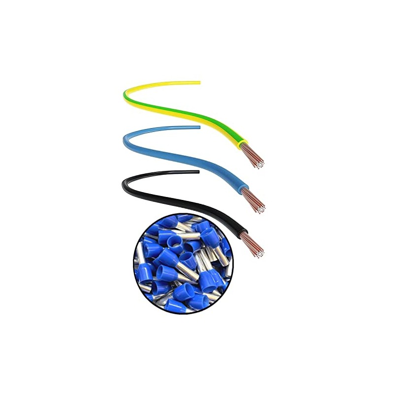 CusoTec Wiring Cable Set 2.5 mm² 5 m/5 m/ 5