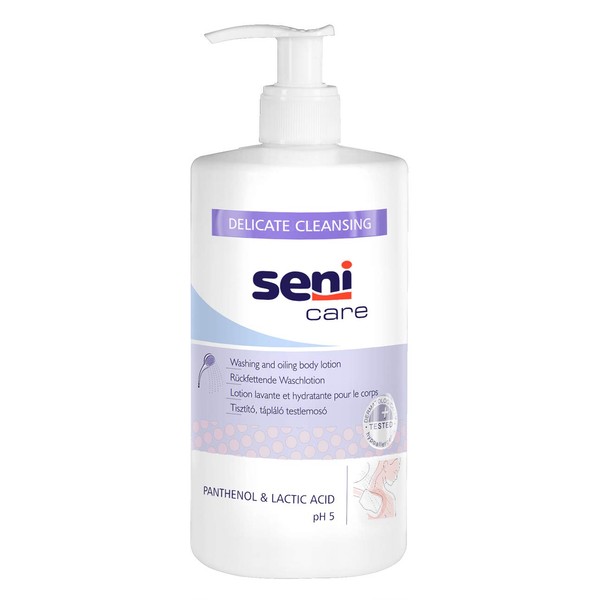 Seni 9317 Care Cleansing and Replenishing Wash Lotion 500 ml Pump Bottle