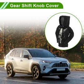 HOPESPANNER Universal 11x15.5cm/4.33"x6.1" Gear Shift Knob Cover Decoration Stick Shifting Handle Protector Polyester 1 Pc Skeleton Hoodie Style Black Grey