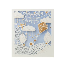 UK Greetings Baby Boy Congratulations Card - New Baby Card - Welcome to The World Baby Boy