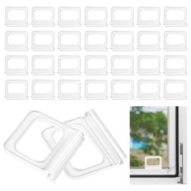 Window Screen Pull Tabs 30 Pack Replacement Universal Spline Channel Pull Lift Tab Plastic Window Screen Lift Tabs （Frosted Clear ）
