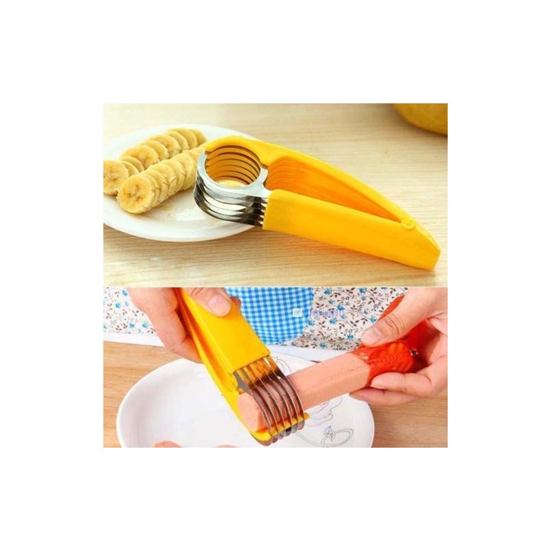 Banana Slicer Stainless Steel Slicer Fruit Peeler Pepperoni Slicer Handheld