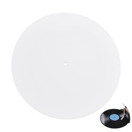 UNICRAFTALE Acrylic Turntable Mats for Vinyl Player Record Platter Slipmat White Platters Mats for for Vinyl Records 30cm Dimaeter