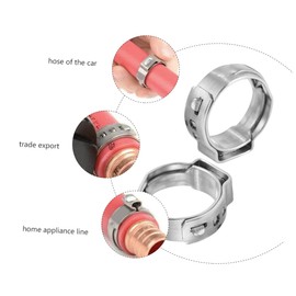 Mobestech 128pcs Stainless Steel Hose Clamps Kit 5.8-21mm Single Ear Clamp Set for Appliances