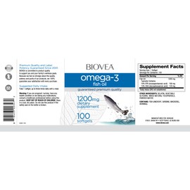 BIOVEA ACEITE DE PESCADO OMEGA-3 1200mg 100 Cápsulas