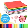 WUSJCOF 20 Farben Bastelfilz Filzstoff für Basteln,Farbig Filz Blätter,Polyester Felt