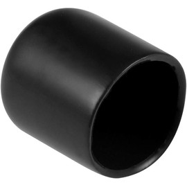 MACHSWON 15mm Rubber End Caps Vinyl Round End Cap Cover End Safety Cover,black,20pcs