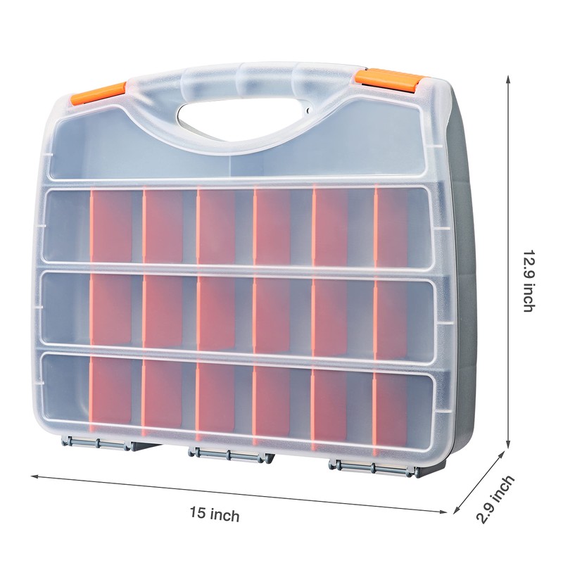 Makitoyo Hardware Storage Box Tools Organizer Container with Handle and