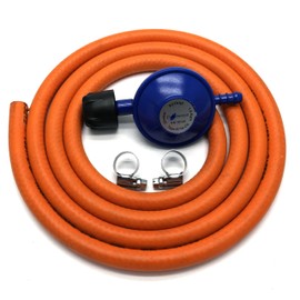 Continental Camping gas Type 30Mbar Gas Regulator With 1M Hose + 2 Clips Fits 907 904 901