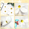 Boho Daisy Floral Wall Decals 9 Sheets White Gold Flower