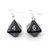 Miniblings 8 Sided Dice Earrings Black Handmade Fashion Jewellery I