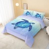 QOOMO Turtle Comforter Twin Size, Ocean Bedding Set for Kids