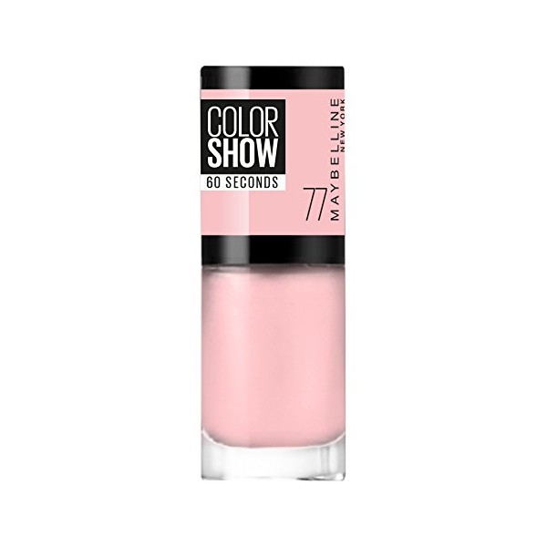 Maybelline New York Color Show Nail Polish Make-Up Pink Chic/Ultra Glossy Coloured Nail Varnish in Elegant Pink 7 ml