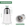 Light Socket Extender,E26 to E26 Medium Screw Bulb Socket Extension
