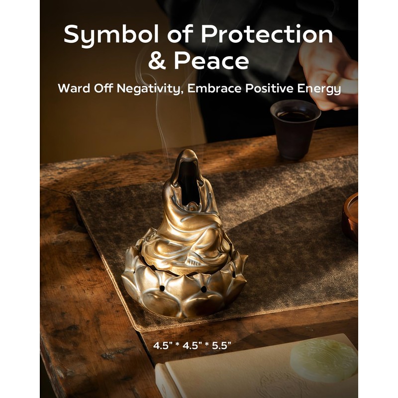 Zen Incense Burner for Cone & Coil – Ceramic Faceless