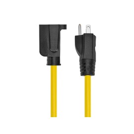 Monoprice Outdoor Extension Cord - NEMA 5-15P to NEMA 5-15R, 15 Amp, SJTW, 14AWG, 25 Feet, Yellow