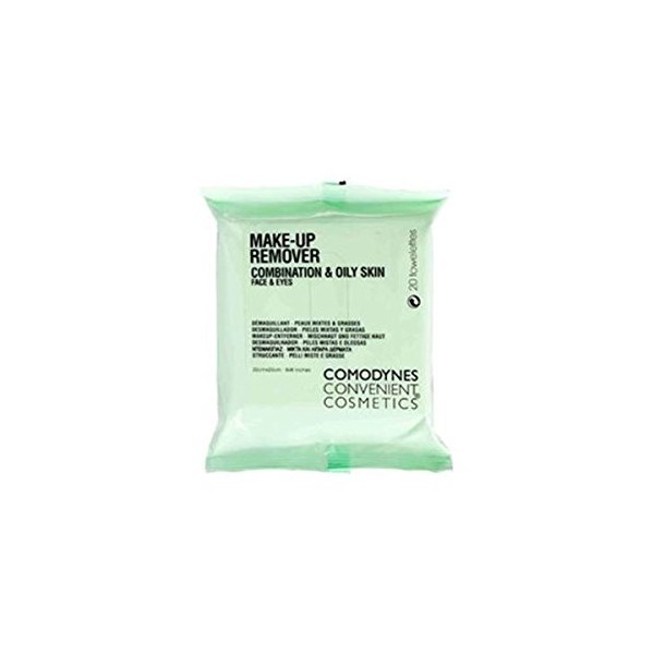 Comodynes Make-up Remover Towelettes for Combination & Oily Skin. (Pack of 20 Towelettes)