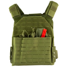 UD_Ncstar Lsr Tactical Vest PC and Nylon Material Plate Carrier in Green Med-2xl for Outdoor Usage