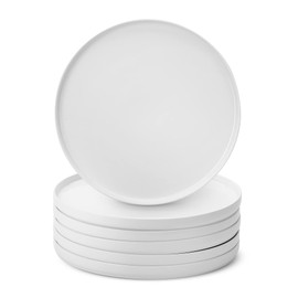 BTaT- White Dinner Plates, Set of 6, 10.6 inch, White Porcelain, White Plate Set, Plates, Dinner Plates, Plates Set, Restaurant Dishes, White Porcelain Dinner Plates, White Plates, White Dinner Plate