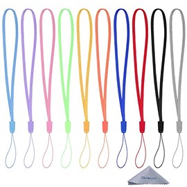 Wisdompro 10 Pack 7 Inch Colorful Hand Wrist Lanyard Strap String for USB Flash Drives, Keys, Keychains, ID Name Tag Badge Holders and Other Portable Items - Assorted Colors