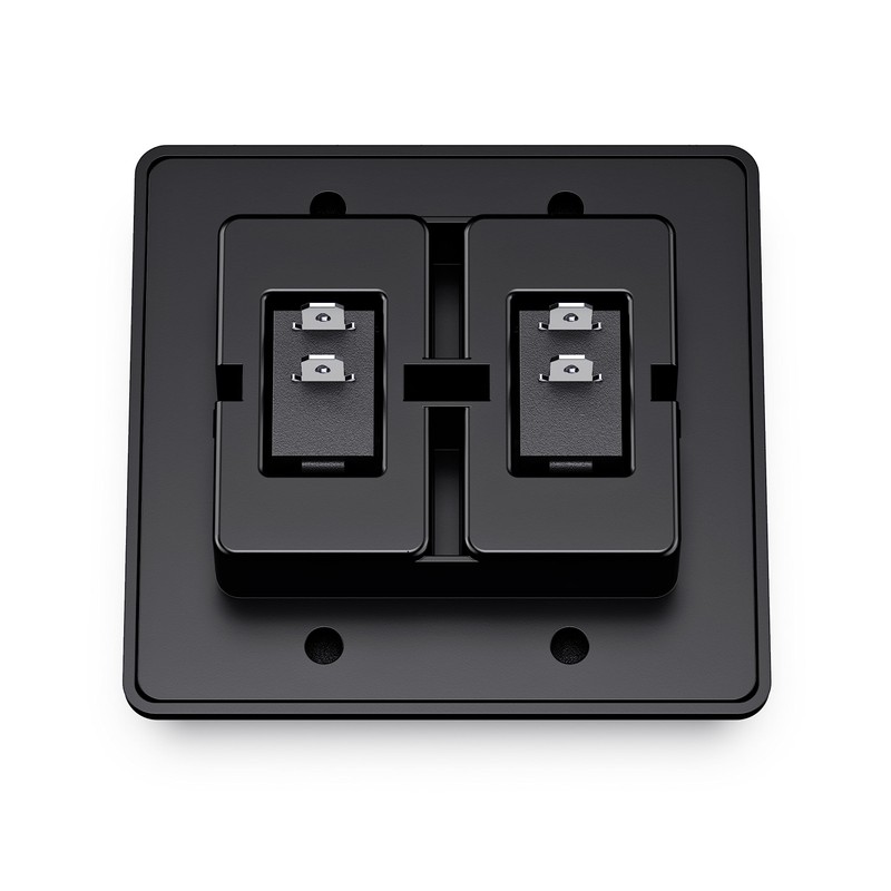 Leisure LED Modern Double SPST On-Off Switch with Bezel, 12-Volt,