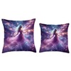 Beautiful Enchanted Fairy Sparkling With Magical Purple Mist Throw Pillow