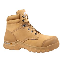 Carhartt Men's 6" Rugged Flex Waterproof Breathable Composite Toe Leather Work Boot CMF6356, Wheat, 10 M US