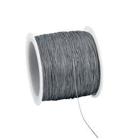 PH PandaHall 100 m Bracelet Cord 0.24 mm Fishing Line Strong Craft Cord Micro Fused Bead Thread for Jewellery Making Sewing and Crafts Grey