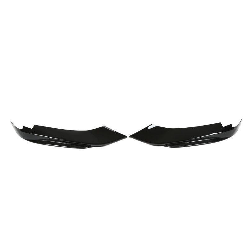 2 Pcs Front Bumper Diffuser Glossy Black Left Right Lip