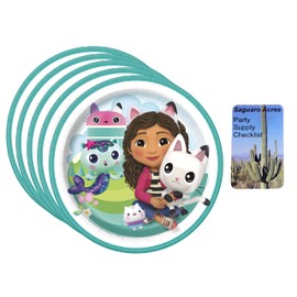 Unique Gabby Dollhouse 7 Inch Dessert Paper Party Plates - Serves 24