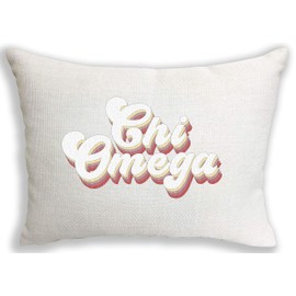 Chi Omega Sorority Retro Throw Pillow