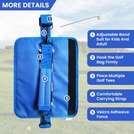 FINGER TEN Golf Club Bag Mini Lightweight for Men Women Ladies Kids with/Without Ball Pouch Pack, Portable for Driving Range Carrier Course Training Case (1 Pack in Blue)
