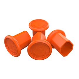 Great Call Athletics 4 Pack Lacrosse Butt Ends (Orange)