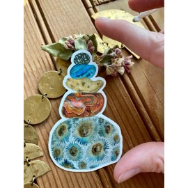 Petoskey Stone Rock Michigan State Sticker Agate Copper Leland Blue Decal