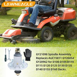 Lawneagle Greased GY21098 Spindle Assembly Replaces John Deere GY21098 Spindle, GY20454, GY20962, AUC15811 Spindle for John Deere D140 Spindle, D110, D105, D130, D155, D160, E100, LA105, LA145 Mowers