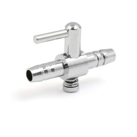 QMseller Stainless Steel Aquarium Fish Tank Air Flow Control Lever Pump Single Way Valve, 12pcs