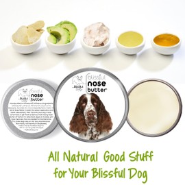 The Blissful Dog Springer Spaniel Nose Butter, Versatile Dog Nose Balm for Dry Nose, Handcrafted Nose Moisturizer, Easy-to-Apply Dog Essentials, Unscented, 1 oz.