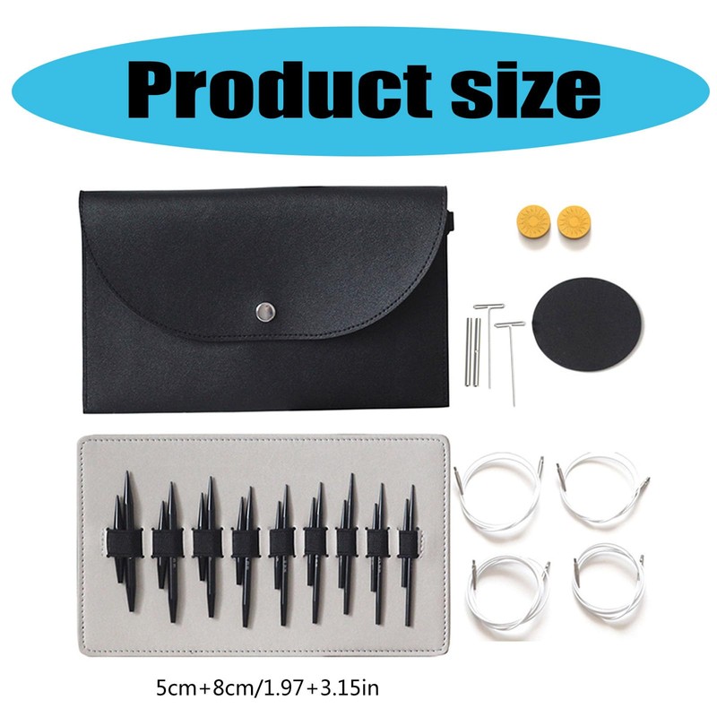Zeizafa Circular Knitting Needle Set Short Round Knitting Needle Interchangeable
