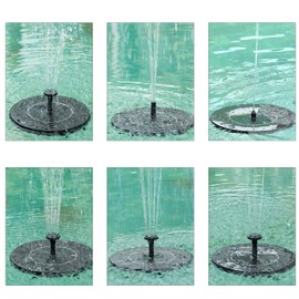 Solar Powered Bird Bath Fountain, Solar Fountain, Detachable Solar, Anti‑Clogging Brushless Floating Pump, Black, with Double Filter and Adjustable
