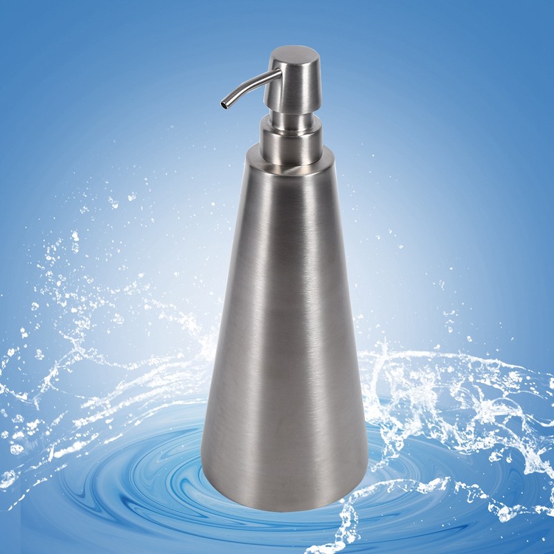 1PC 800ml Large Capacity Stainless Steel Pump Soap Dispenser Countertop
