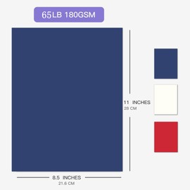 Bazyrock 30 Sheets Patriotic Colored Cardstock,8.5 x 11 Inches Red White Blue Assorted Color Card Stock Paper 65lb/180gsm for Fourth Of July Crafts, DIY Cards and Invitations