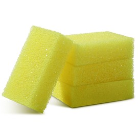 Yaomiao 4 Pcs Bug Scrubber Sponge Car Sponge Bug and Tar Remover Yellow Wash Cleaning Scrubber for Car Detailing