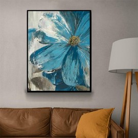 DIY Diamond Painting Kits for Adults Kids Blue Flowers Abstract 5D Kit Full Round Drill Diamond Art Kit Art Crafts for Beginner 12x16inch