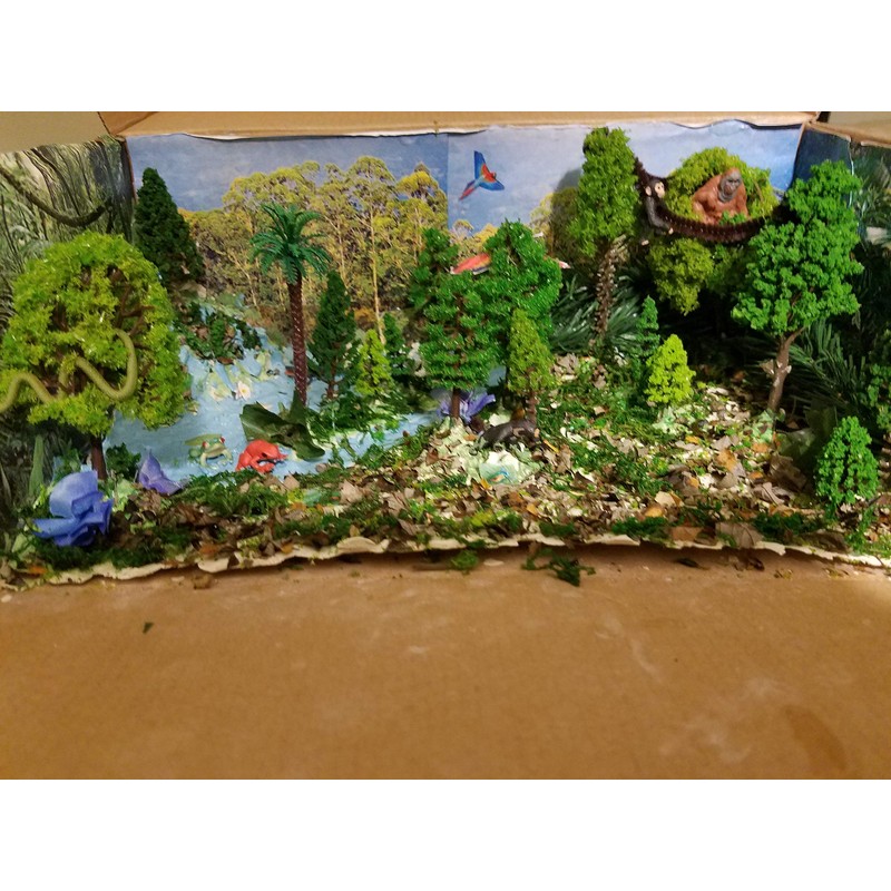 OrgMemory 36pcs Mixed Model Trees, 1.5-6 inch(4-16 cm), Model Grass,