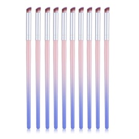 10PCS Ombre Nail Brush, Wood Pen Nail Design Brushes for Gel Nail Gradient, Professional Art Tools Manicure Nail Painting Kit(Gradient Blue)