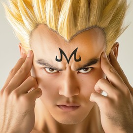 Majin Sign (Set of 2) - Majin Temporary Tattoo/Anime Cosplay Costume Tattoo