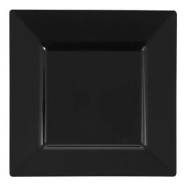 Kaya Elegant Black Square Dinner Plates - 9.5" (Pack of 10) - Perfect for Weddings, Birthday Parties, Festivals & More