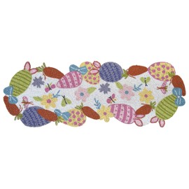 Beaded Table Runner 36inch,Glitz Decorative,Farmhouse Decor,Rustic Bridal Shower,Easter Runner 13x36 Yellow Blue Pink Multi